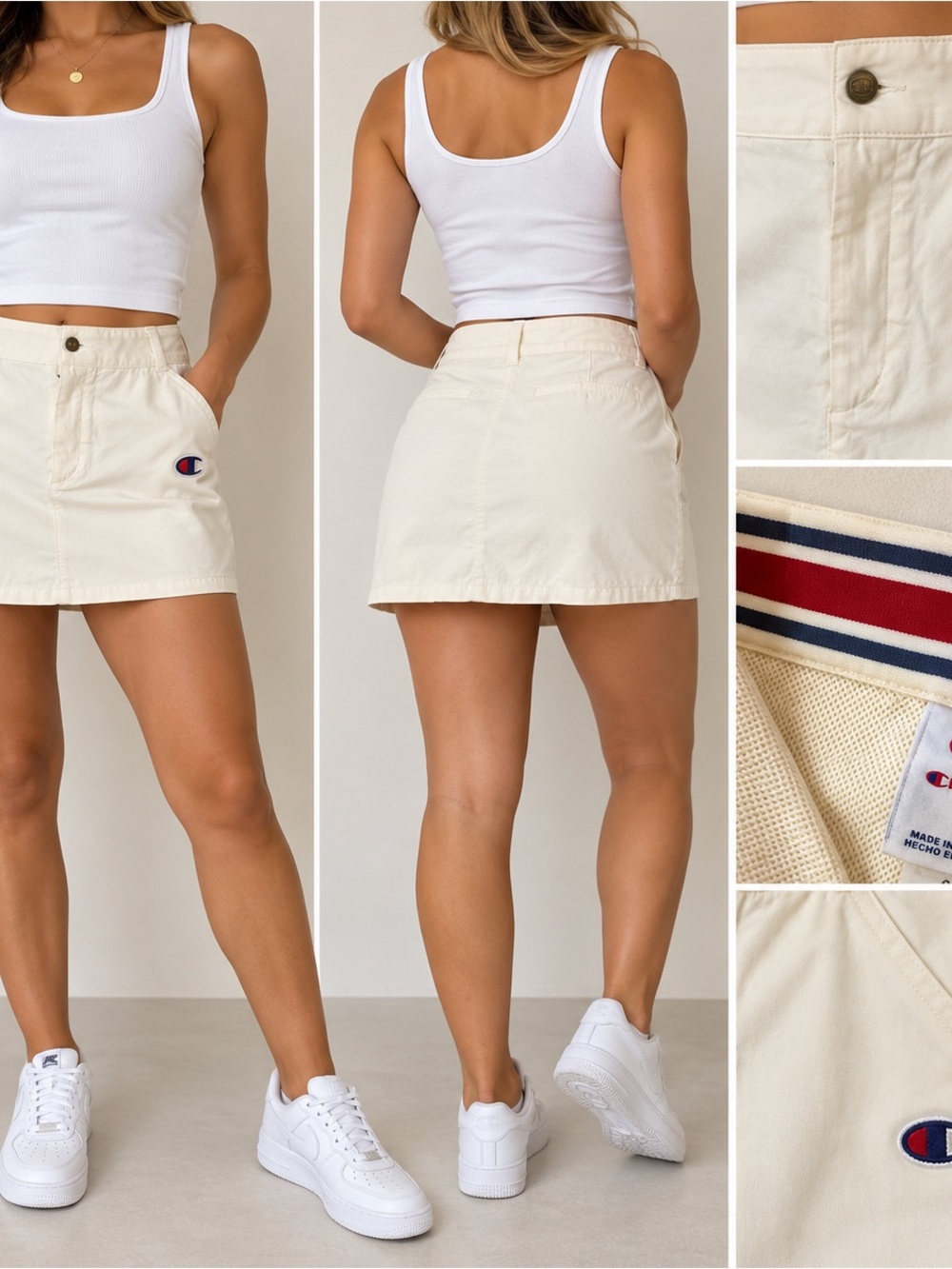 Champion Women’s Cream Sport Skirt Size 12 NWT